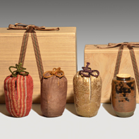 膳所焼肩衝茶入